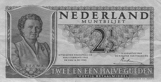 2 1/2 Gulden p72 8.8.1949